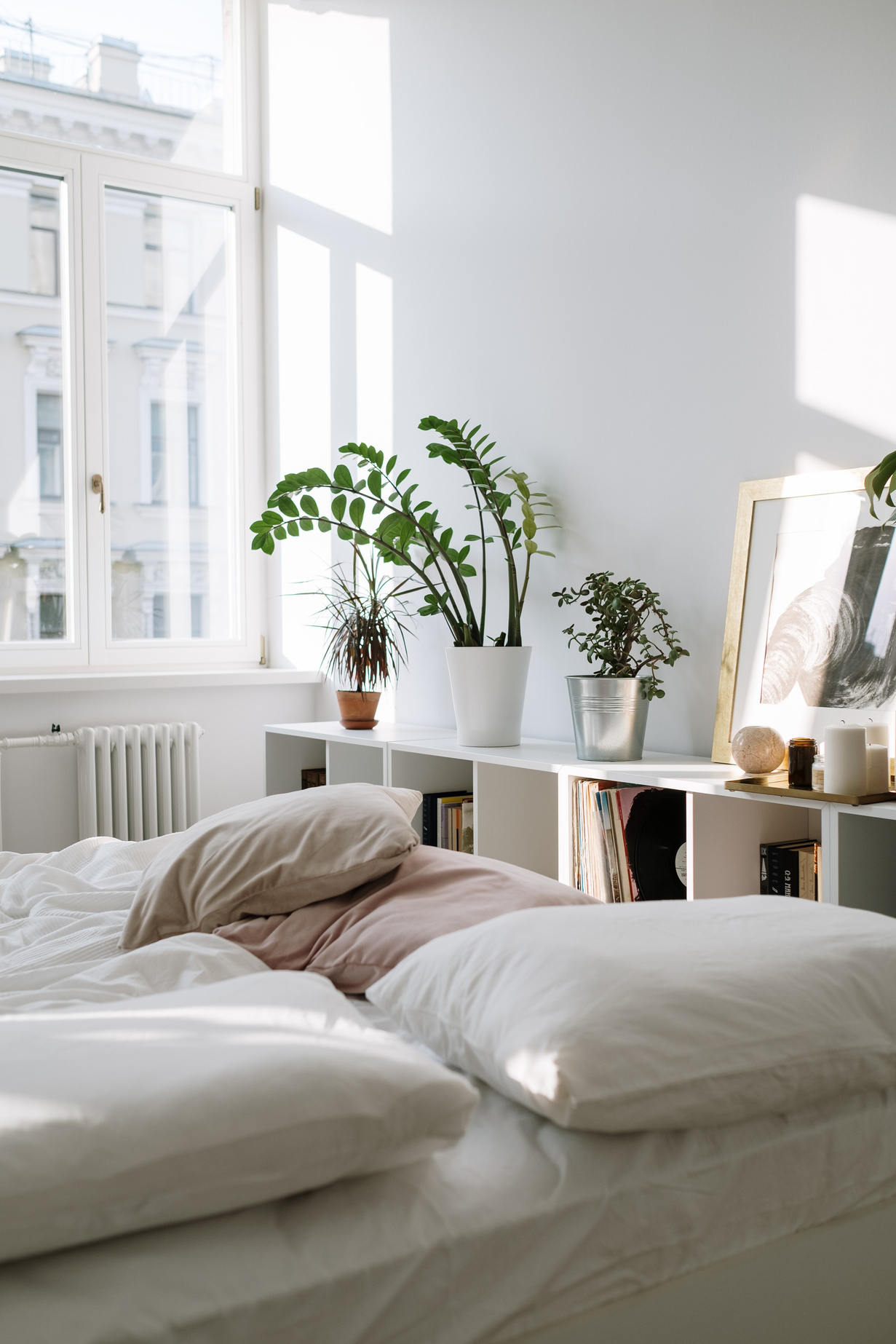 White Pillows on the Bed