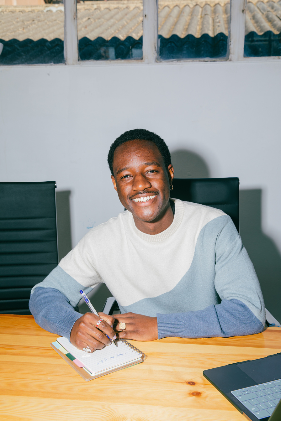 High Flash People Portraits Man at an Office Table