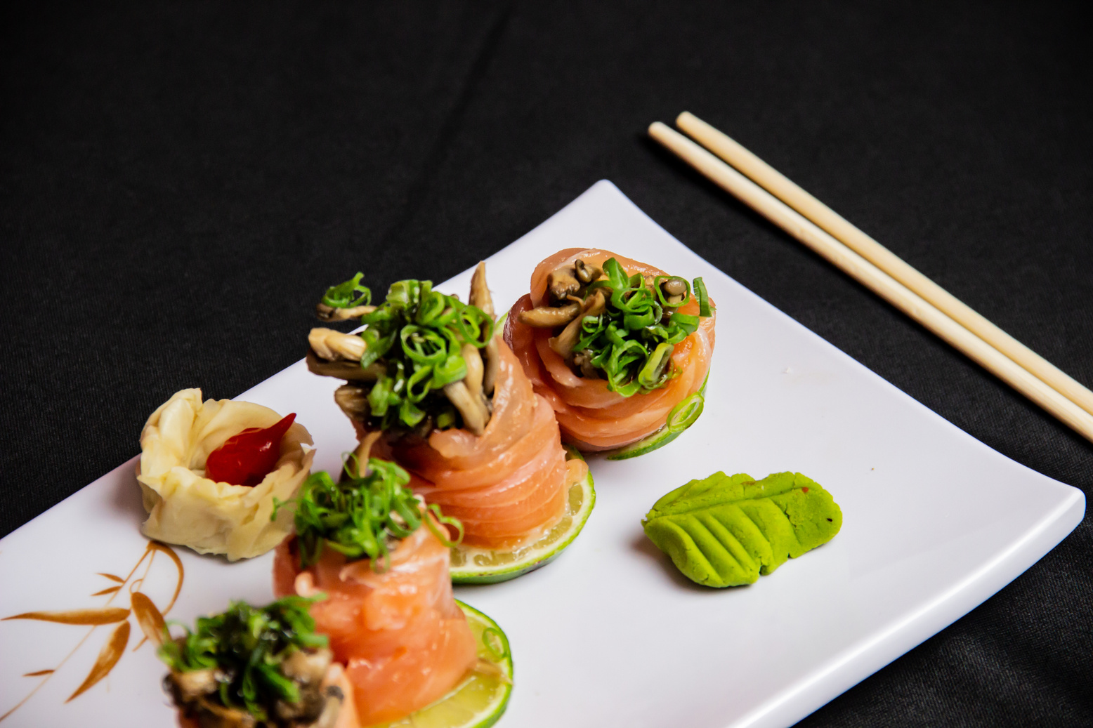 Food Presentation On Ceramic Plate